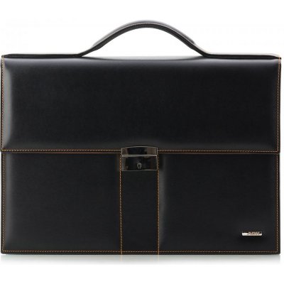 ADK aktovka NewContrast černá s oranžovým vnitřkem a kontrastním šitím – Hledejceny.cz