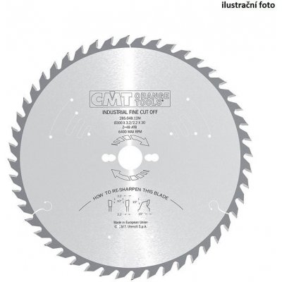 CMT Industrial Pilový kotouč pro podélné a příčné řezy D250x3,2 d30 Z48 HM Odhlučněný – Zboží Dáma