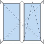 OknaDvereNaMiru.cz Dvoukřídlé plastové okno OS + O zlatý dub 150 x 130 cm – Hledejceny.cz