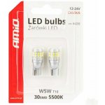 LED žiarovky CANBUS T10 W5W 30SMD 2016 Biela 12V/24V AMiO-04233 – Hledejceny.cz