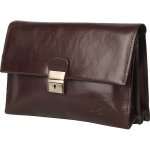 Marta Ponti Luxusní hladká kožená pánská etue no. 631 tmavěhnědá – Zboží Dáma