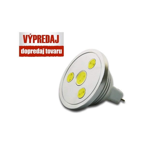 Žárovka AB LED MR16nC4 žárovka ,MR16,4W,300 lumenov studená LED MR16C4