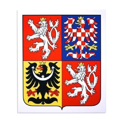 Velký státní znak ČR plastový tištěný - 2 mm, 37 x 43 cm – Zboží Dáma