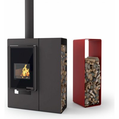 Flamingo DELUXE 2 Stojan na dřevo černá – Zboží Dáma