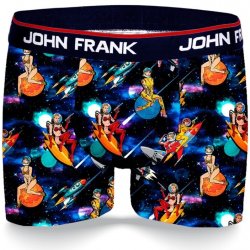 John Frank pánské boxerky JFBD342 tm. modrá