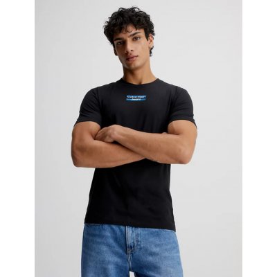 Calvin Klein pánské tričko Transparent Stripe Logo černé – Zboží Mobilmania