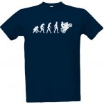 Tričko s potiskem tričko pro motorkáře Evoluce pánské French Navy – Zboží Mobilmania