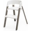 Jídelní židlička STOKKE Steps White/Hazy Grey