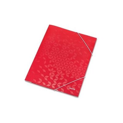 Leitz Wow tříchlopňové desky A4 červené, na gumičku – Zboží Živě