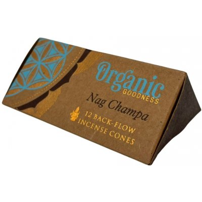 Song of India Vonné kužely Organic Tekoucí dým Nag Champa 12 ks – Zboží Dáma