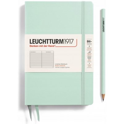 Leuchtturm1917 Zápisník Mint Green Paperback B6+ linkovaný – Zboží Dáma