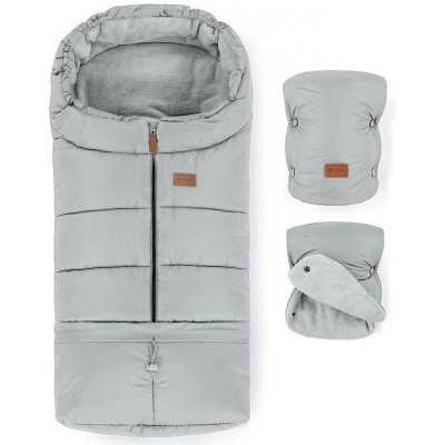 Petite & Mars Set zimní Jibot 3v1 + rukavice na kočárek Jasie Quiet Grey – Zboží Dáma