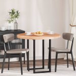 Omaxi 788740 Deska stolu Světle hnědá 90 x 4 cm (kruh) Pevné dubové dřevo – Zboží Dáma