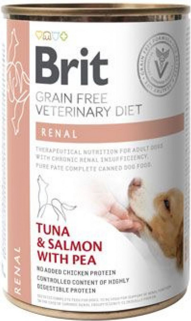 Brit Veterinary Diet Dog Grain Free Renal Tuna & Salmon with Pea 400 g