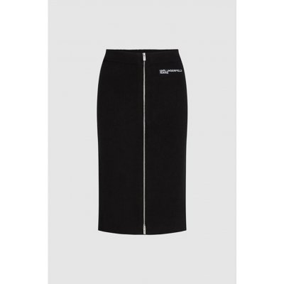 Karl Lagerfeld Jeans Klj Knitted Midi Skirt Black – Zboží Mobilmania