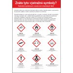 Znáte tyto výstražné symboly UV tisk plast 3mm 450x300 mm – Sleviste.cz