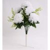 Květina Kytice chryzantémy s doplňky 50 cm, bílá 371354