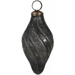 Clayre & Eef Granitová antik skleněná vánoční ozdoba baňka Noirre Ø 6*11 cm – Hledejceny.cz