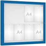 PROCITY Venkovní vitrína Classique, 8 x A4, plexi, modrá – Zboží Živě