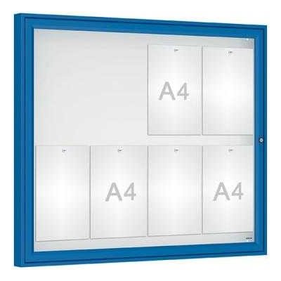 PROCITY Venkovní vitrína Classique, 8 x A4, plexi, modrá – Zboží Živě