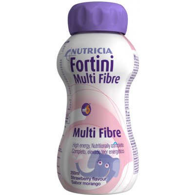 FORTINI COMPACT MULTI FIBRE S PŘÍCHUTÍ JAHODOVOU POR SOL 4X125ML – Hledejceny.cz