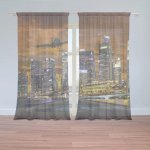 Sablio Záclony Letadlo nad mrakodrapy: 2ks 150x250cm – Hledejceny.cz