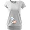 Těhotenské a kojící tričko Bezvatriko těhotenské tričko Kuk z bříška Bílá