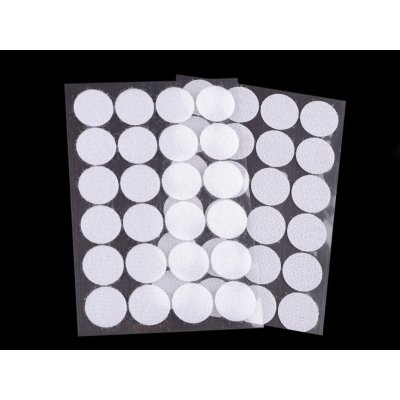 Suchý zip samolepicí kolečka Ø25 mm, malé, 1 bílá – Zboží Mobilmania