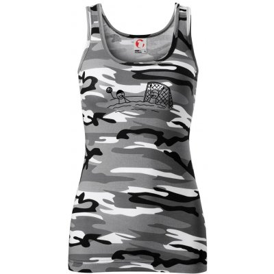 Vodní Pólo kreslené dámské Maskáčové tílko Šedý maskáč – Zboží Dáma
