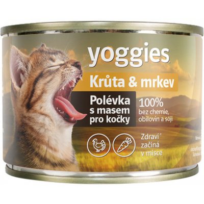Yoggies Polévka pro kočky Krůta & mrkev 185 g
