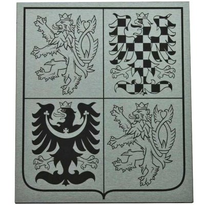 Hliníkový státní znak - 37 x 43 cm – Zboží Dáma