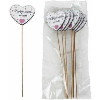 Dekorační zápich s nápisem Nejlepší učitelka na světě, 8 ks D7874 – Hledejceny.cz