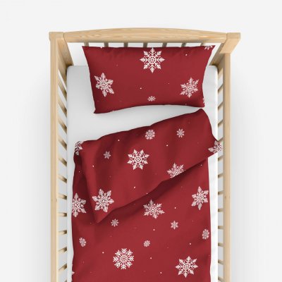 Goldea povlečení do postýlky sněhové červené 90 x 120 cm 40 x 60 cm – Zbozi.Blesk.cz