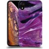 Pouzdro a kryt na mobilní telefon Apple Pouzdro Picasee silikonové Apple iPhone XR - Purple glitter čiré