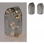 Harasim velkoobchod Skleněný domeček s LED – teplá šedá 17,5 cm, mix – Hledejceny.cz