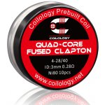 Coilology Předmotané spirálky Quad-Core Fused Clapton Ni80 0,28ohm 10ks – Zboží Dáma