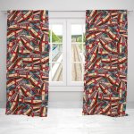 IMPAR Závěsy 810 červená pattern (Rozměr : 140x250, Materiál: Blackout) – Hledejceny.cz