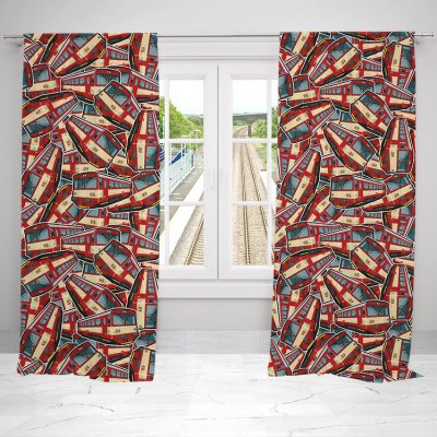 IMPAR Závěsy 810 červená pattern (Rozměr : 140x250, Materiál: Blackout) – Hledejceny.cz