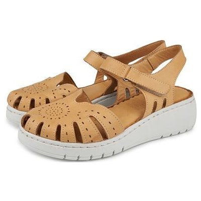 Vlnka Dámské kožené sandály Heda hnědá – Hledejceny.cz