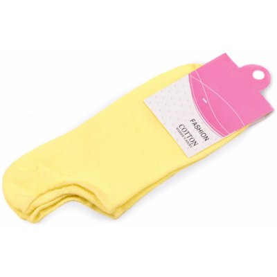 Prima-obchod Dámské / dívčí bavlněné ponožky do tenisek, 9 žlutá