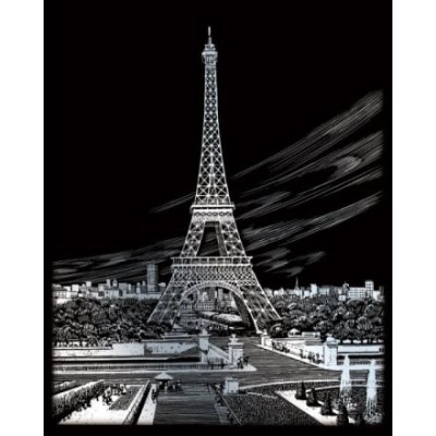 Royal & Langnickel Stříbrný škrabací obrázek Eiffelova věž Francie – Zbozi.Blesk.cz
