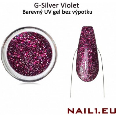 Nail1 G Silver Violet Glitrový UV/LED CCFL 5 ml