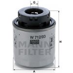 W 712/93 MANN-FILTER Olejový filtr – Sleviste.cz