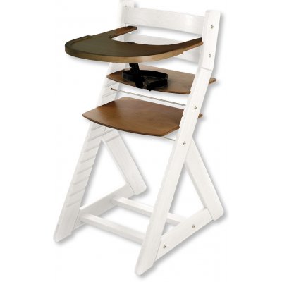 Hajdalánek Rostoucí židle Ela velký pultík bílá / dub tmavý – Sleviste.cz