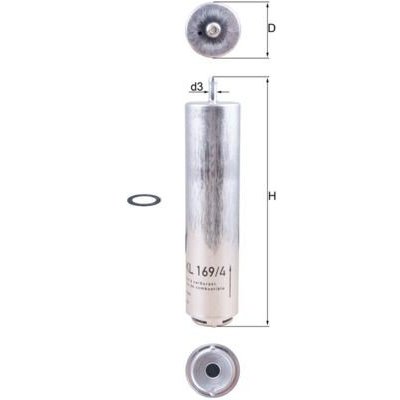 Palivový filtr MAHLE KL 169/4D – Hledejceny.cz
