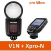 Blesk k fotoaparátům Godox V1N + Xpro-N pro Nikon