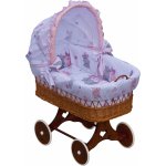 Scarlet Proutěný košík na miminko s boudičkou Pupis růžová – Zboží Mobilmania