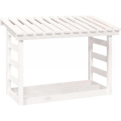 Shumee Dřevník masivní borovice 108 x 64,5 x 78 cm bílý – HobbyKompas.cz Shumee Dřevník masivní borovice 108 x 64,5 x 78 cm bílý – HobbyKompas.cz