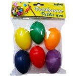 Vajíčko dekorační plastové barevné na zavěšení 6 cm, 6ks – Zboží Mobilmania