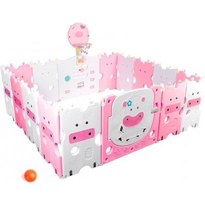 Aga4Kids ohrádka 180 x 200 x 64 cm Růžová – Sleviste.cz